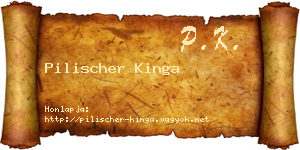 Pilischer Kinga névjegykártya